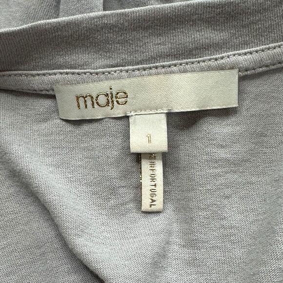 Maje Top Womens 1 Small‎ Gray Teo Sleeveless Love Graphic Tee Muscle Rainbow - Picture 6 of 12